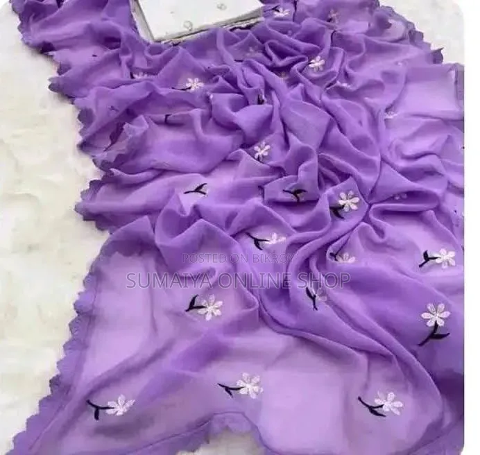 Georgette Sharee With Blouse Piece