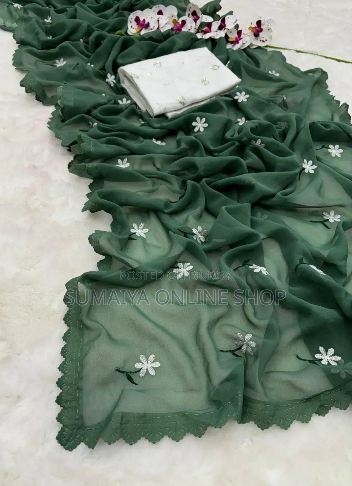 Georgette Sharee With Blouse Piece
