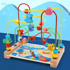 Wooden Bead Maze Toys Sensory Skills Developmental for Baby Birthday