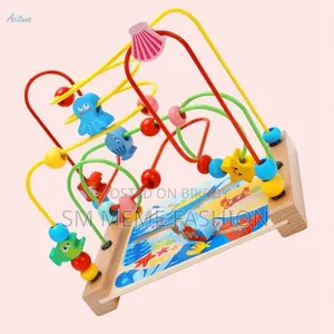 Wooden Bead Maze Toys Sensory Skills Developmental for Baby Birthday