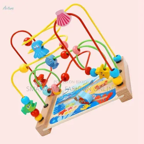 Wooden Bead Maze Toys Sensory Skills Developmental for Baby Birthday