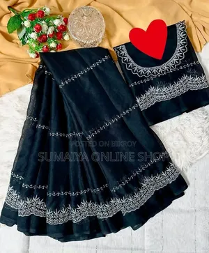 Georgette Embroidery Sharee With Blouse Piece