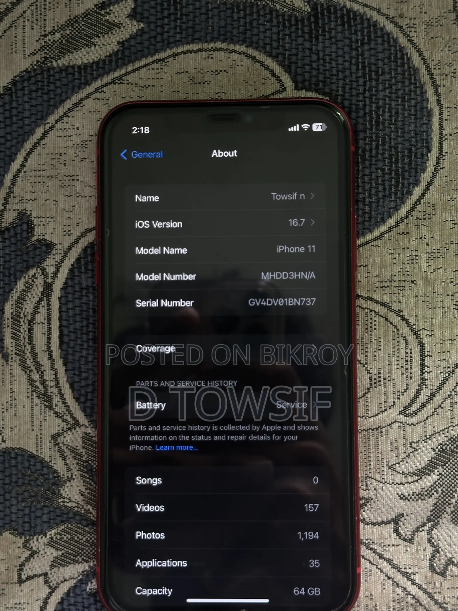 Apple iPhone 11 64 GB Red