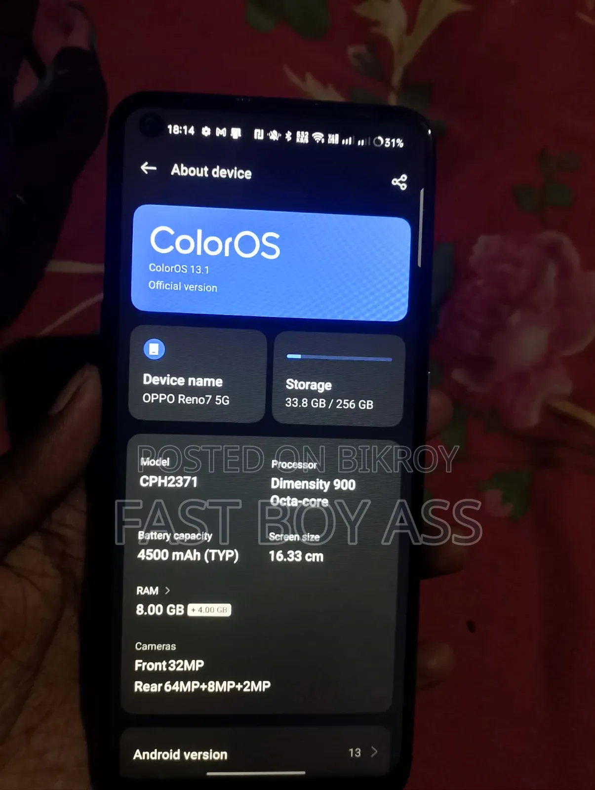 Oppo Reno7 5G 256 GB Blue