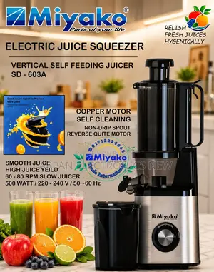 Miyako Electric Juice Squeezer Slow Juicer-Sd-603a