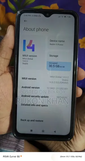 Xiaomi Redmi 9 Power 128 GB Black