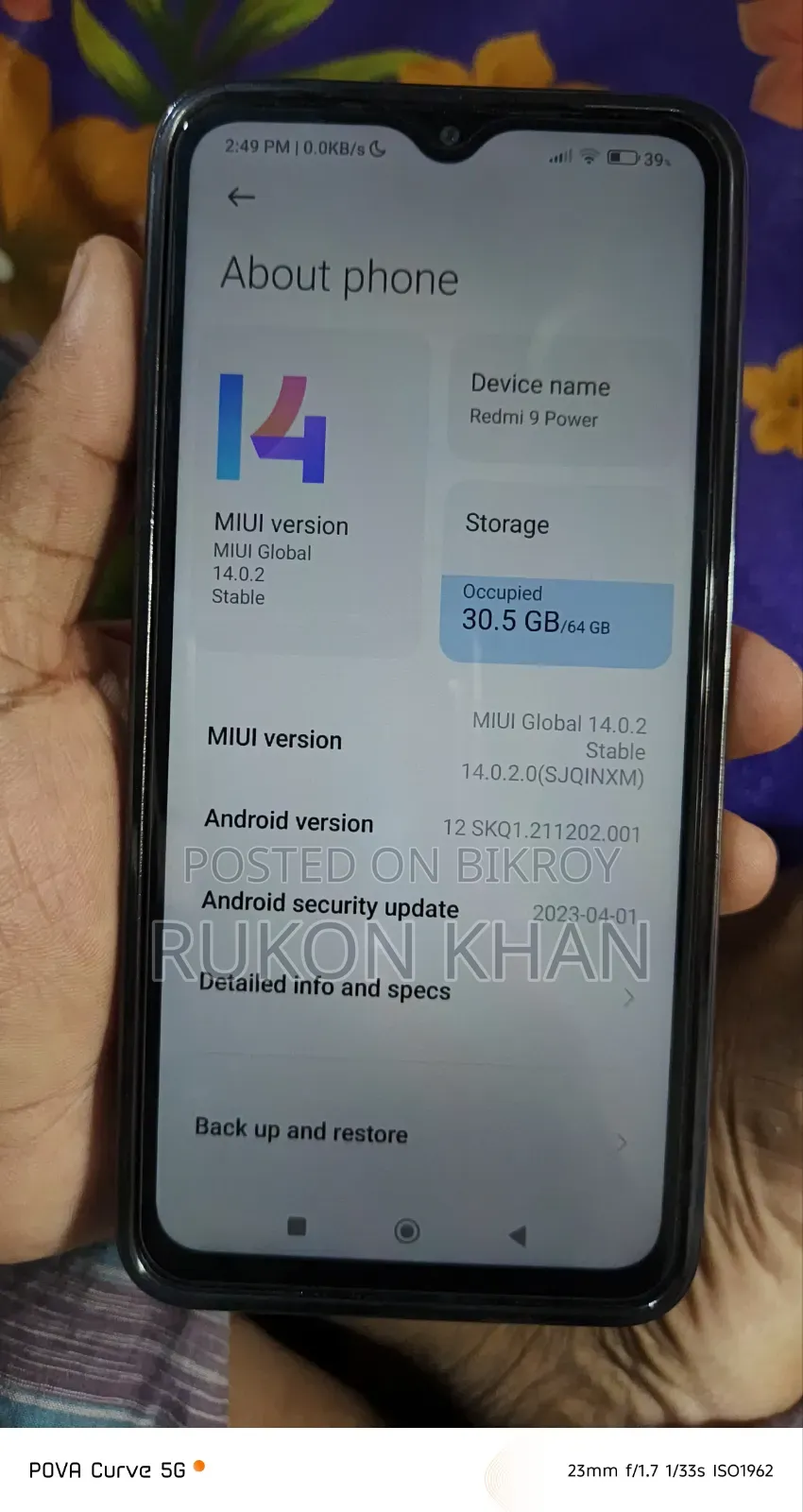 Xiaomi Redmi 9 Power 128 GB Black