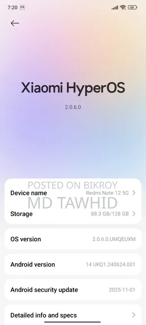 Xiaomi Redmi Note 12 5G 128 GB Black