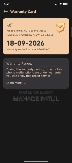 Infinix Note 50 Pro 256 GB Black
