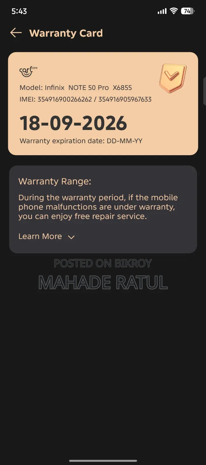 Infinix Note 50 Pro 256 GB Black