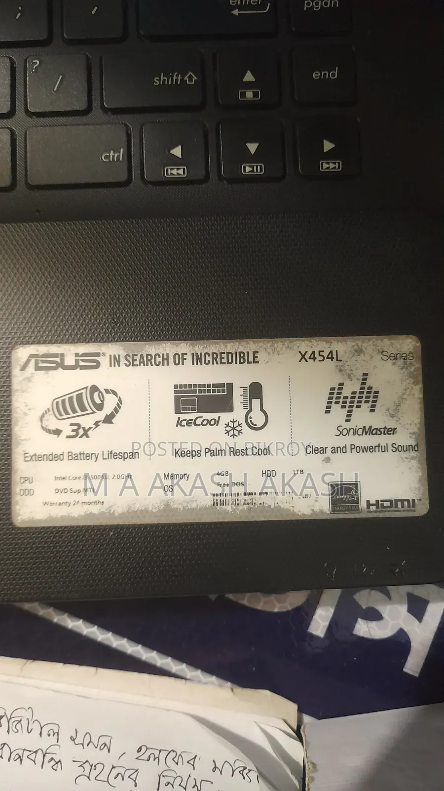 Laptop Asus X450LC 4GB Intel Core i3 HDD 1T