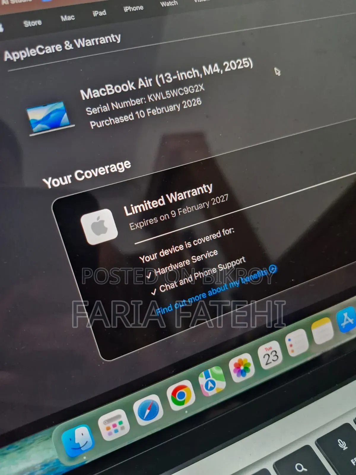New Laptop Apple MacBook Air 2025 M4 16GB Apple M4 SSD 256GB