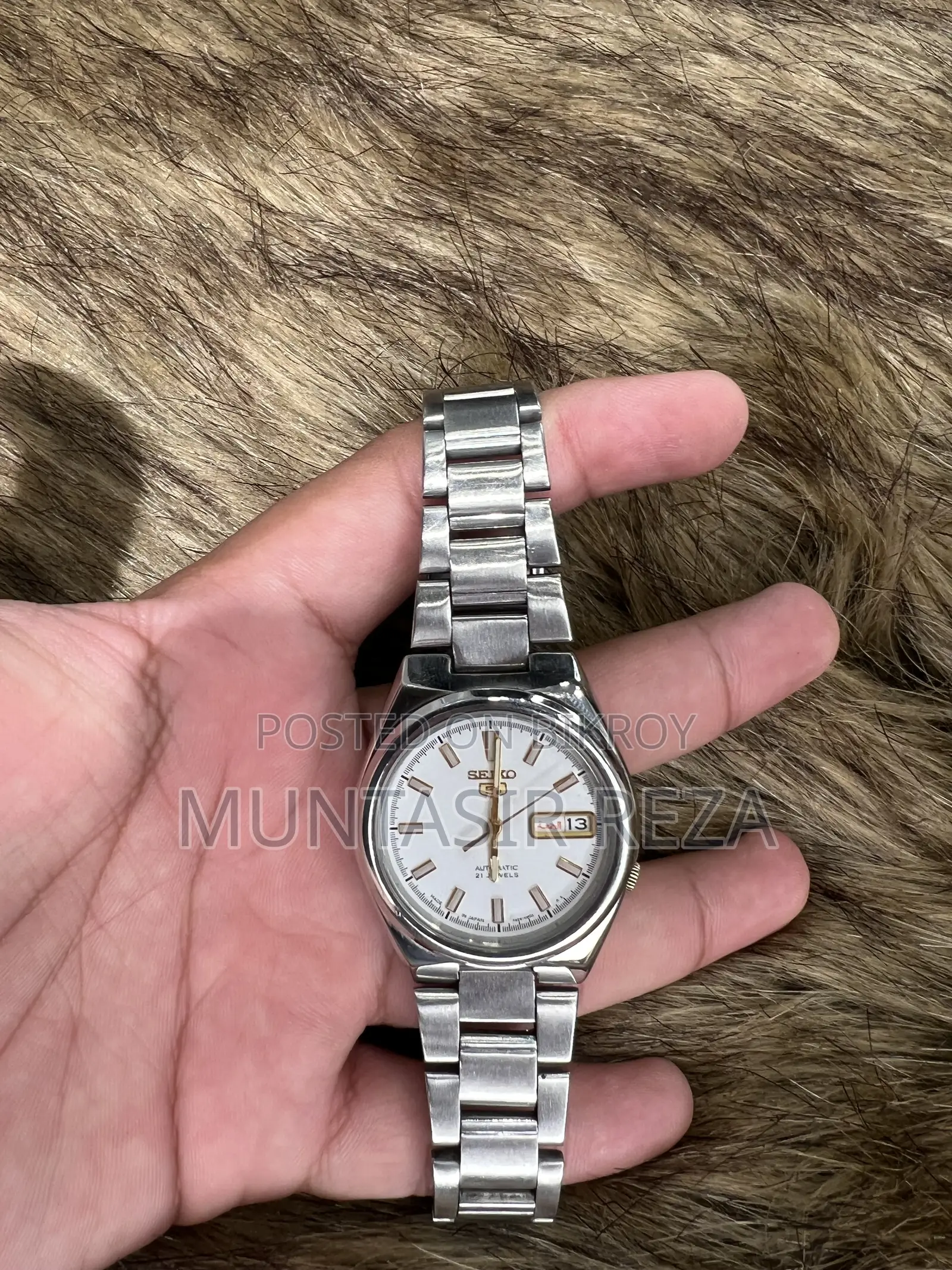 Seiko 5 Automatic 7s26-02s0 White Dialed Watch for Sell