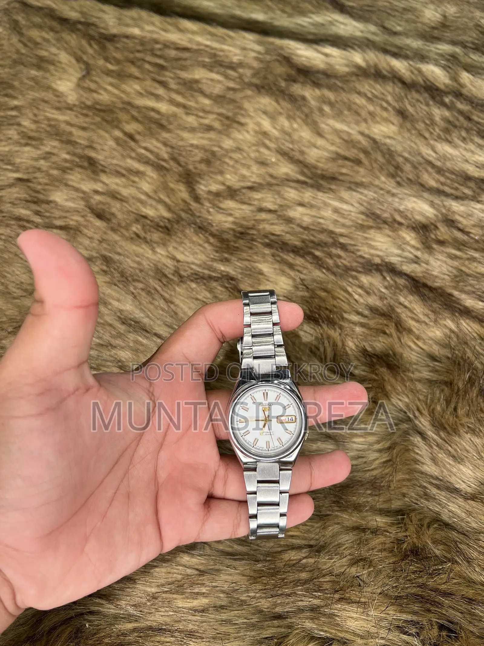 Seiko 5 Automatic 7s26-02s0 White Dialed Watch for Sell