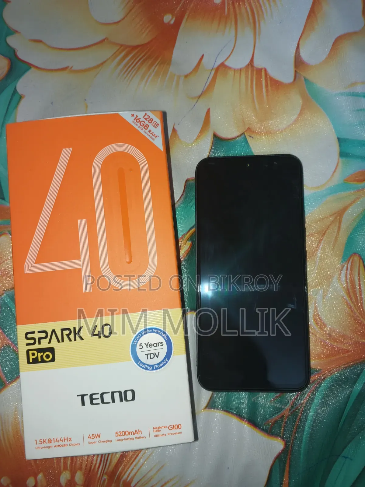 Tecno Spark 40 Pro 128 GB Black