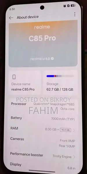 New Realme C85 Pro 128 GB Blue