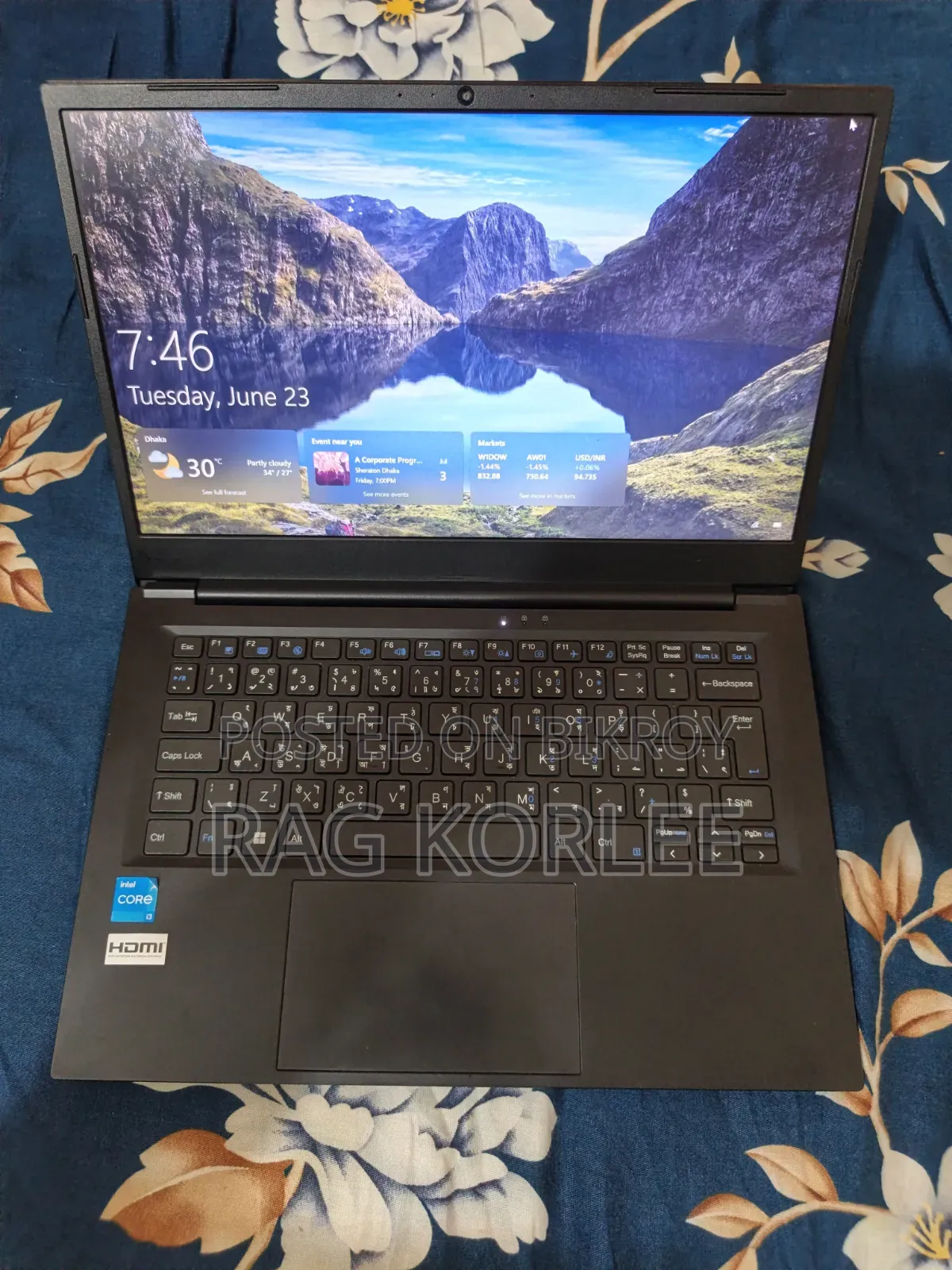 Laptop 8GB Intel Core I3 SSD 500GB