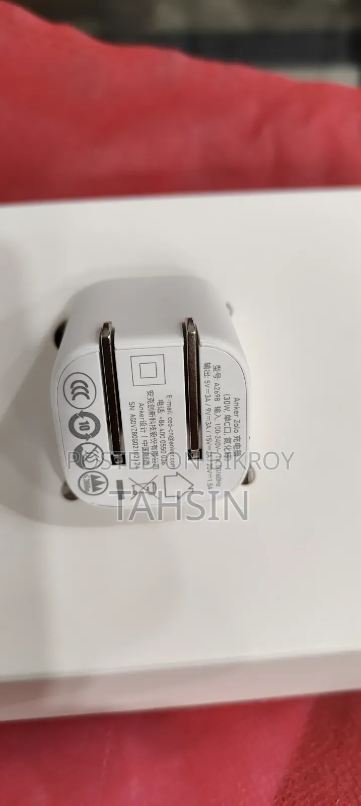 Anker Zolo 30w B2698 With Cable