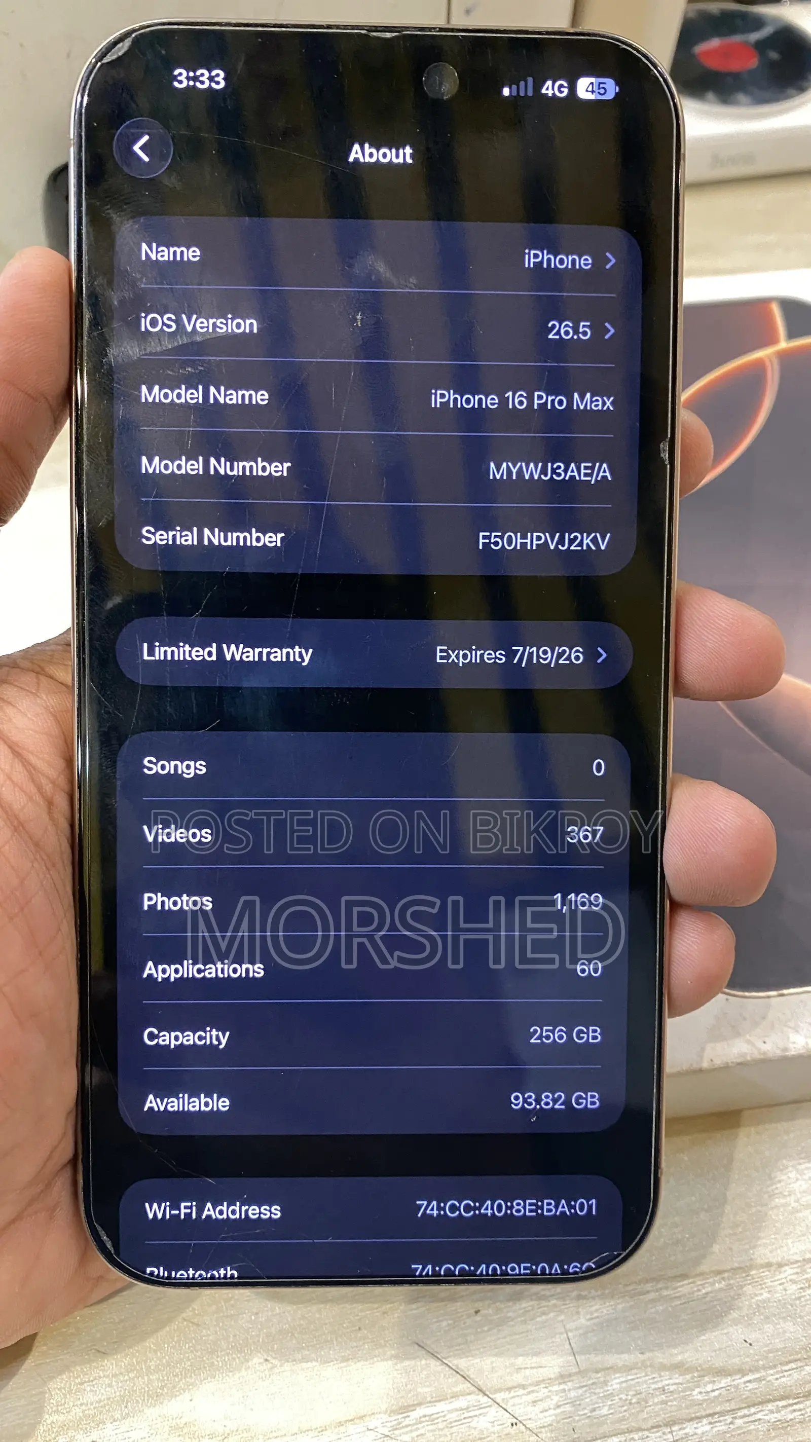 Apple iPhone 16 Pro Max 256 GB Silver