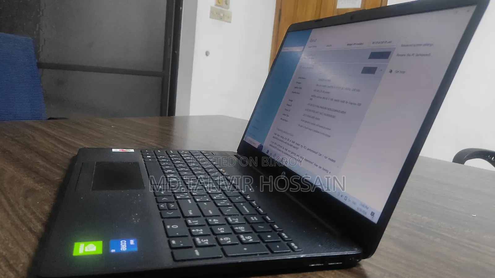 Laptop HP 15-Dw3031 4GB Intel Core I5 SSD 256GB