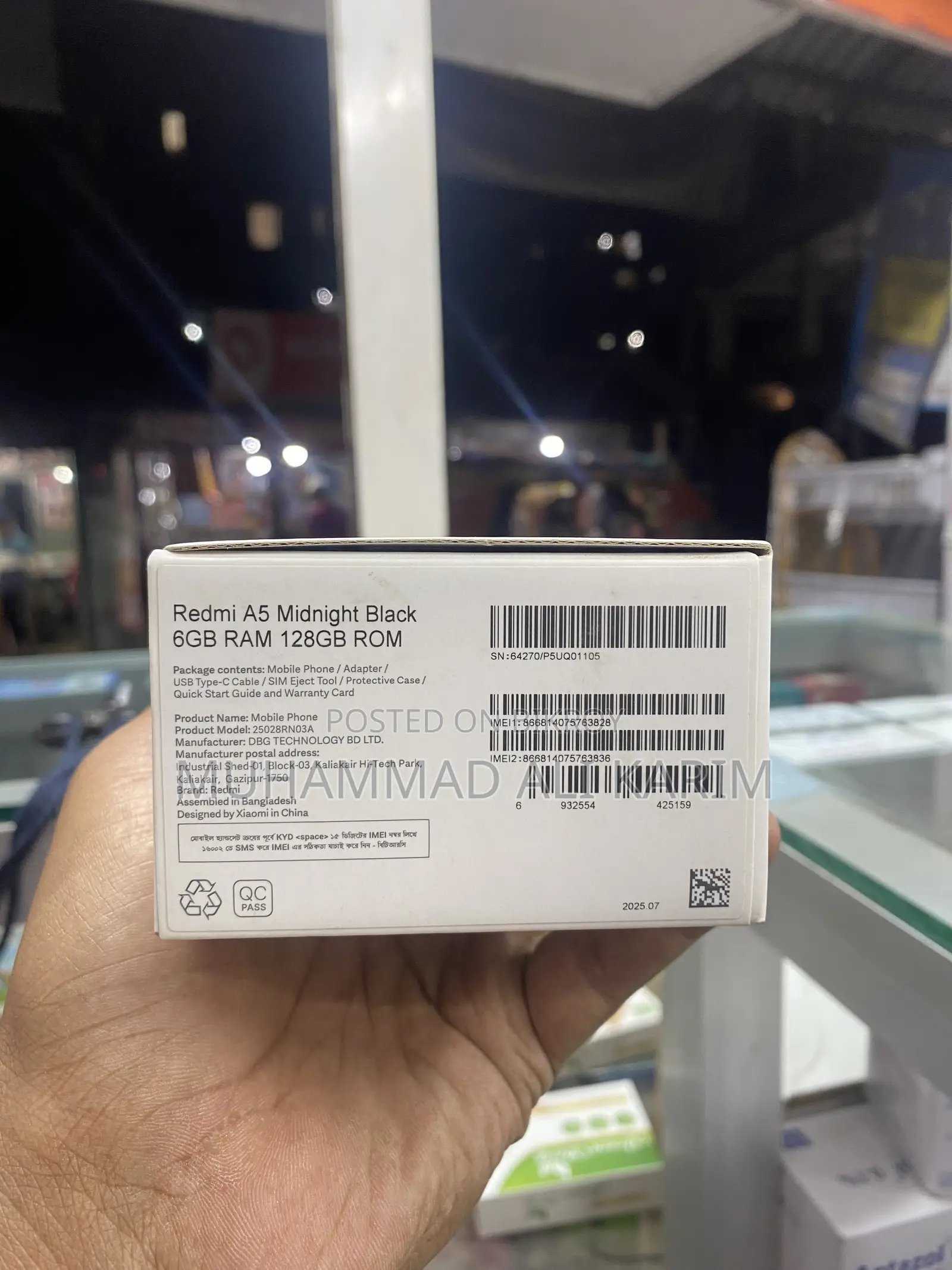 Xiaomi Redmi A5 4G 128 GB Black