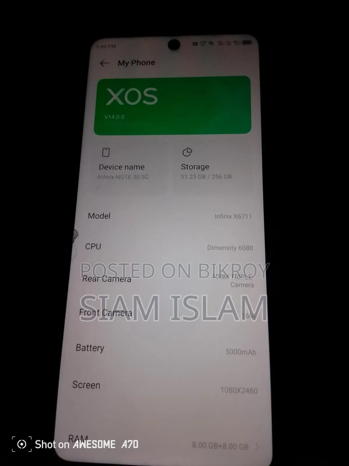 Infinix Note 30 Pro 256 GB Yellow