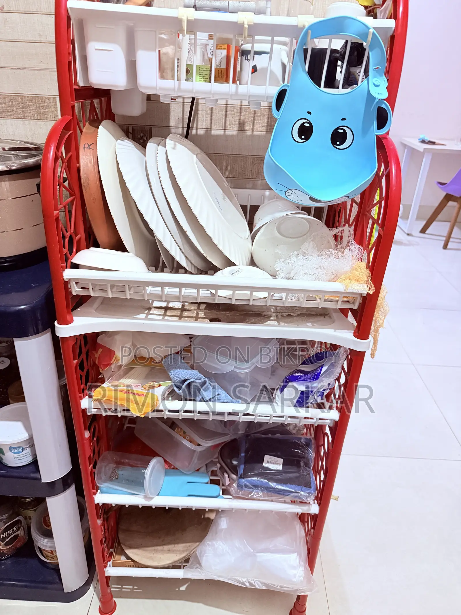 RFL Premium Kitchen Rack- 5 Step-Red
