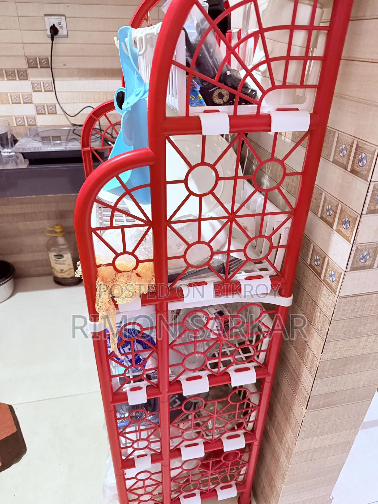 RFL Premium Kitchen Rack- 5 Step-Red