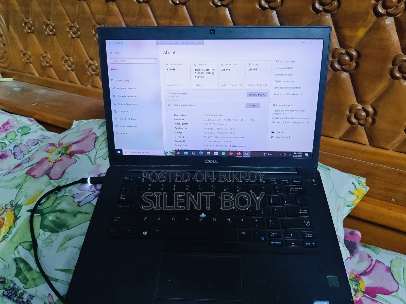 Laptop Dell Latitude 7490 8GB Intel Core I5 SSD 256GB