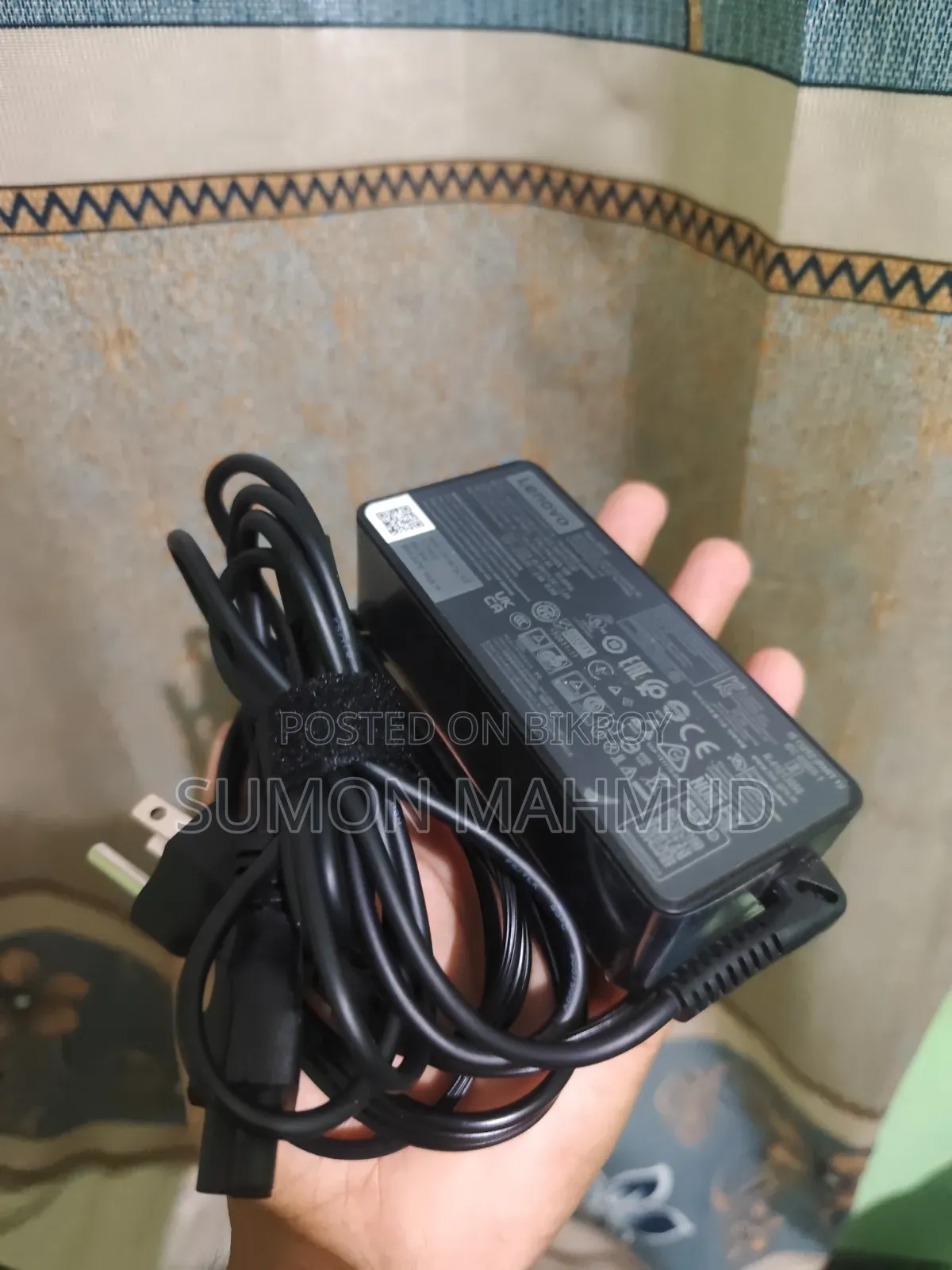 Lenovo 65w Type-C Laptop Charger (Pd Adapter + Power Cable)