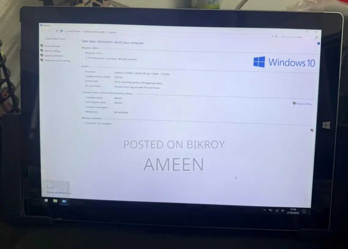 Laptop Microsoft Surface Pro 3 8GB Intel Core I7 SSD 512GB