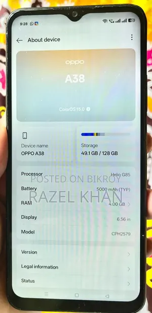 Oppo A38 128 GB Black