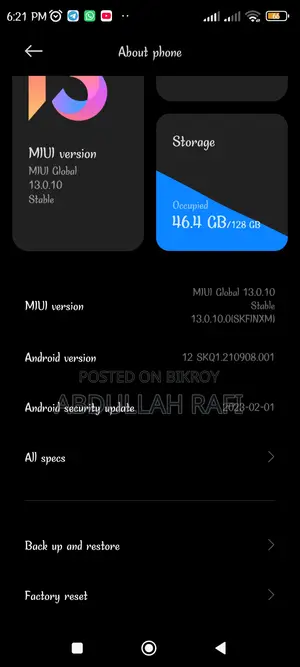 Xiaomi Redmi Note 10 Pro 128 GB Gold