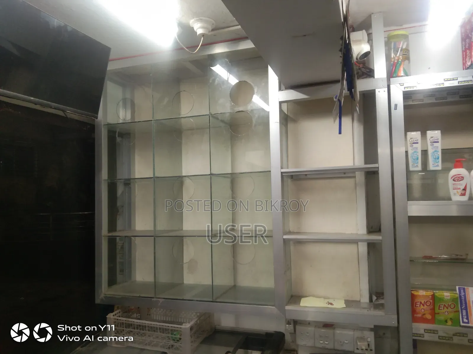 Some Aluminum Glass Racks and a Glass Counter Display