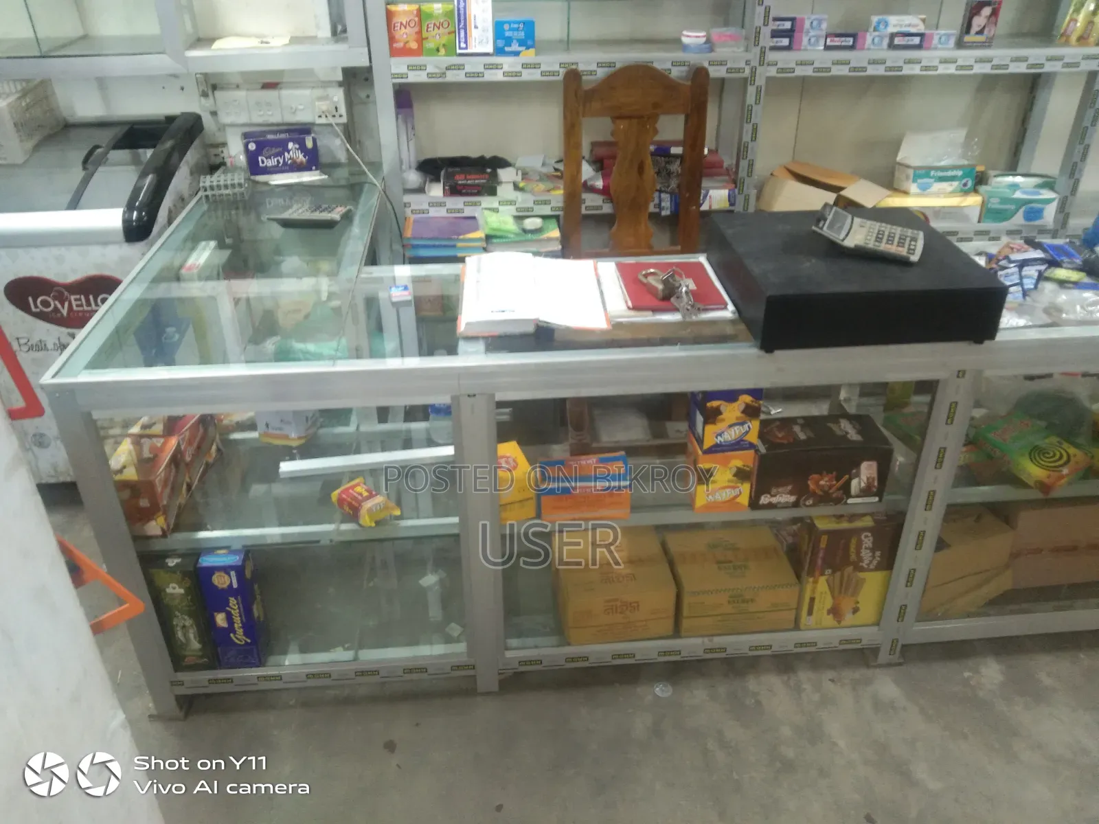 Some Aluminum Glass Racks and a Glass Counter Display