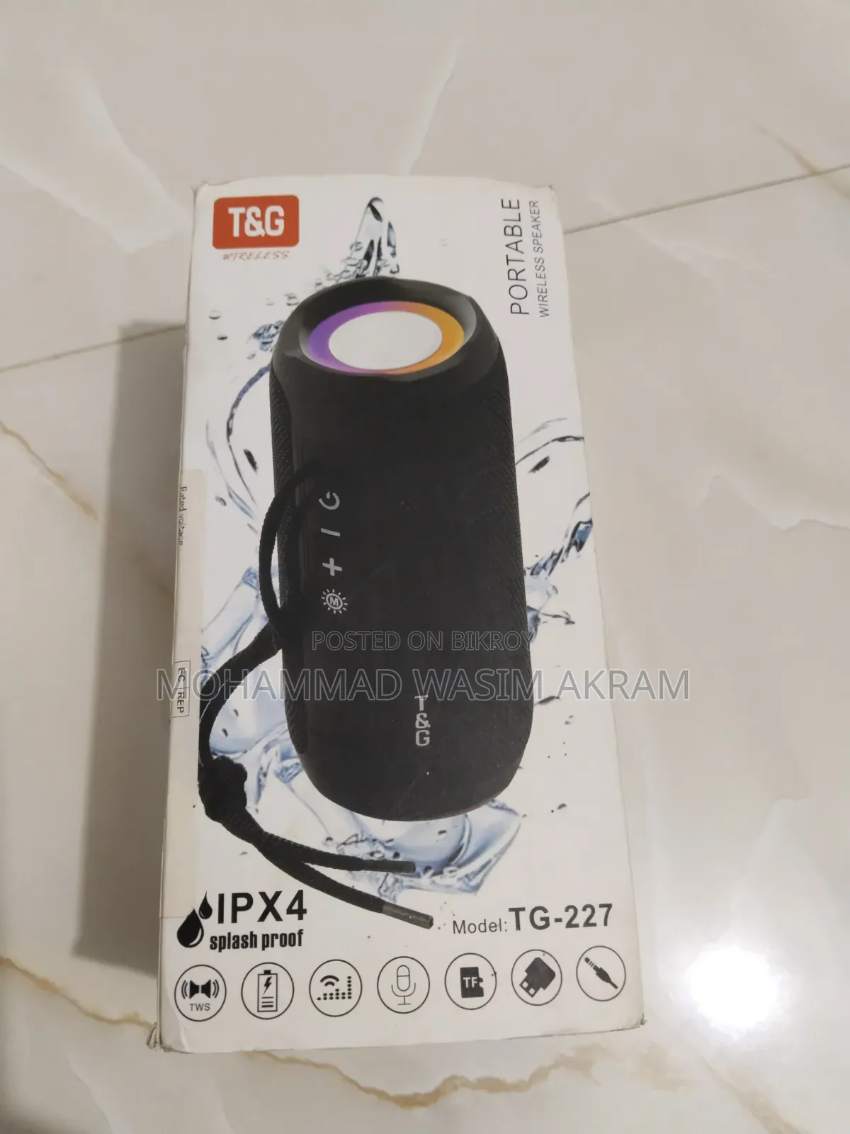 টিজি২২৭ পোর্টেবল ব্লুটুথ স্পিকার
