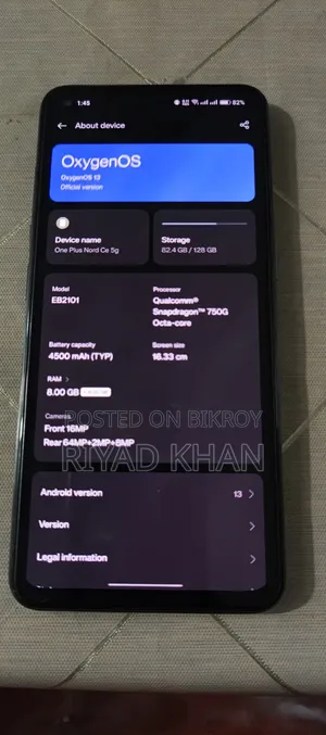 OnePlus Nord CE 5G 128 GB Black