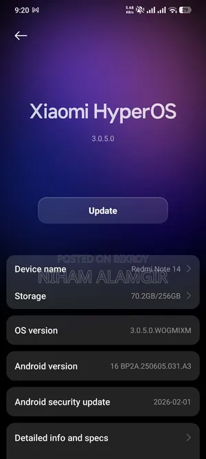 Xiaomi Redmi Note 14 5G 256 GB Black