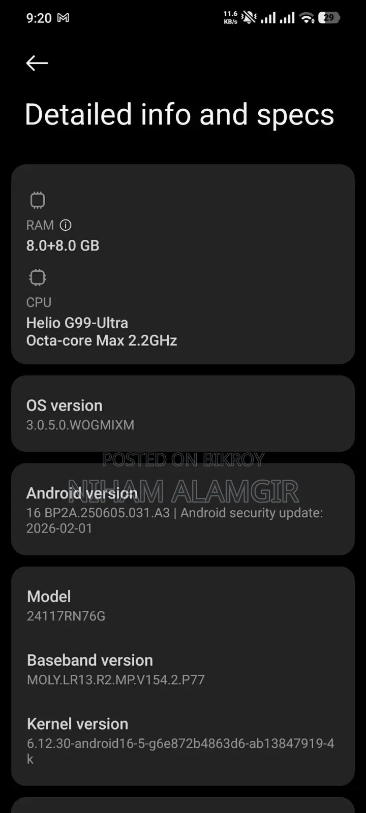 Xiaomi Redmi Note 14 5G 256 GB Black