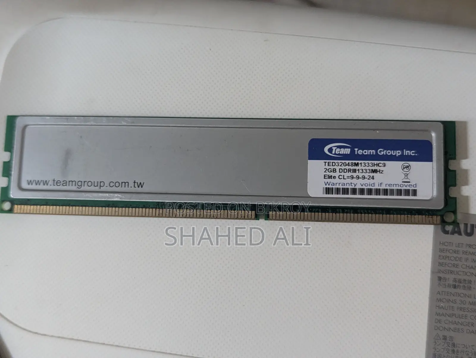 Team Group DDR3 2GB RAM
