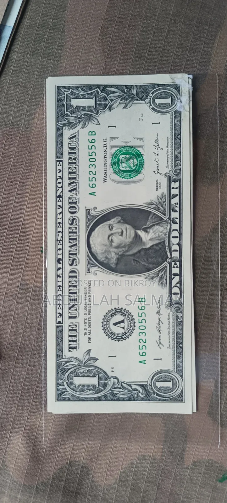 US $1 Dollar Note for Sale