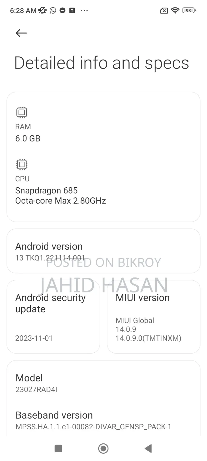 Xiaomi Redmi 12 128 GB Black