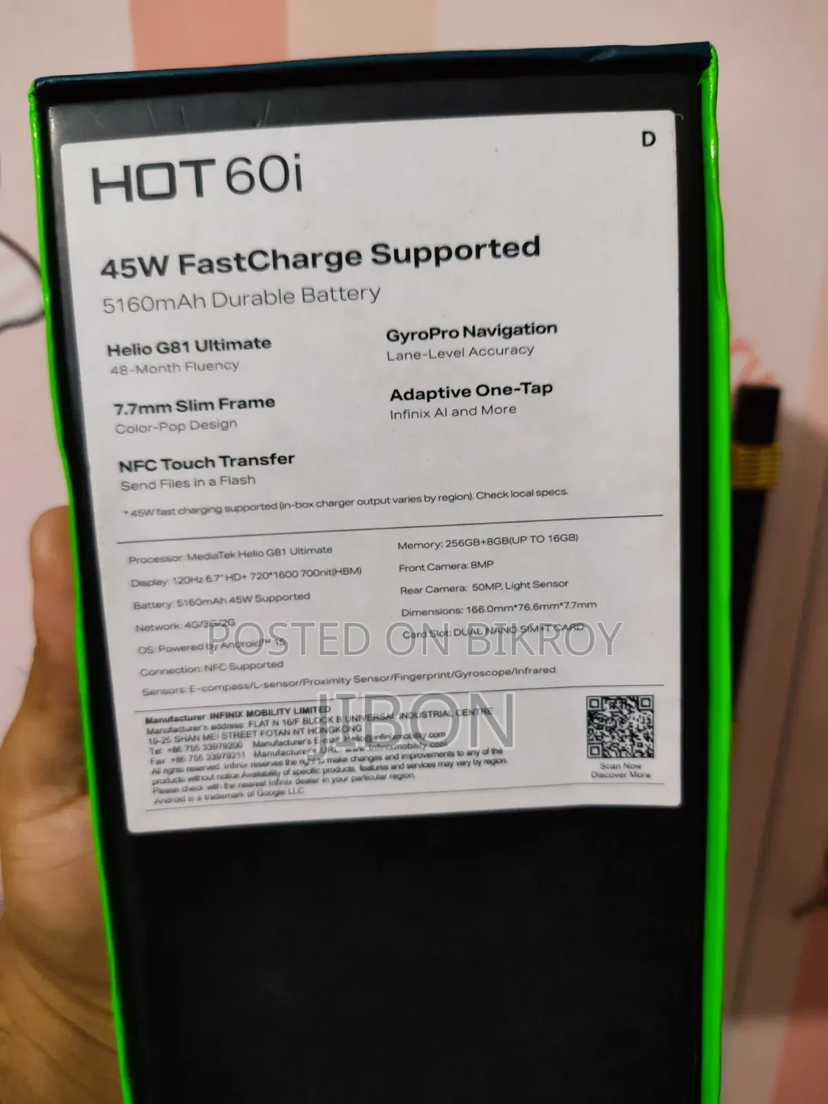 Infinix Hot 60i 256 GB Black