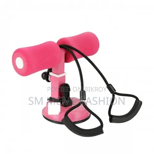 Self-Suction Sit-Up Bar - With Resistance Band Basex Support