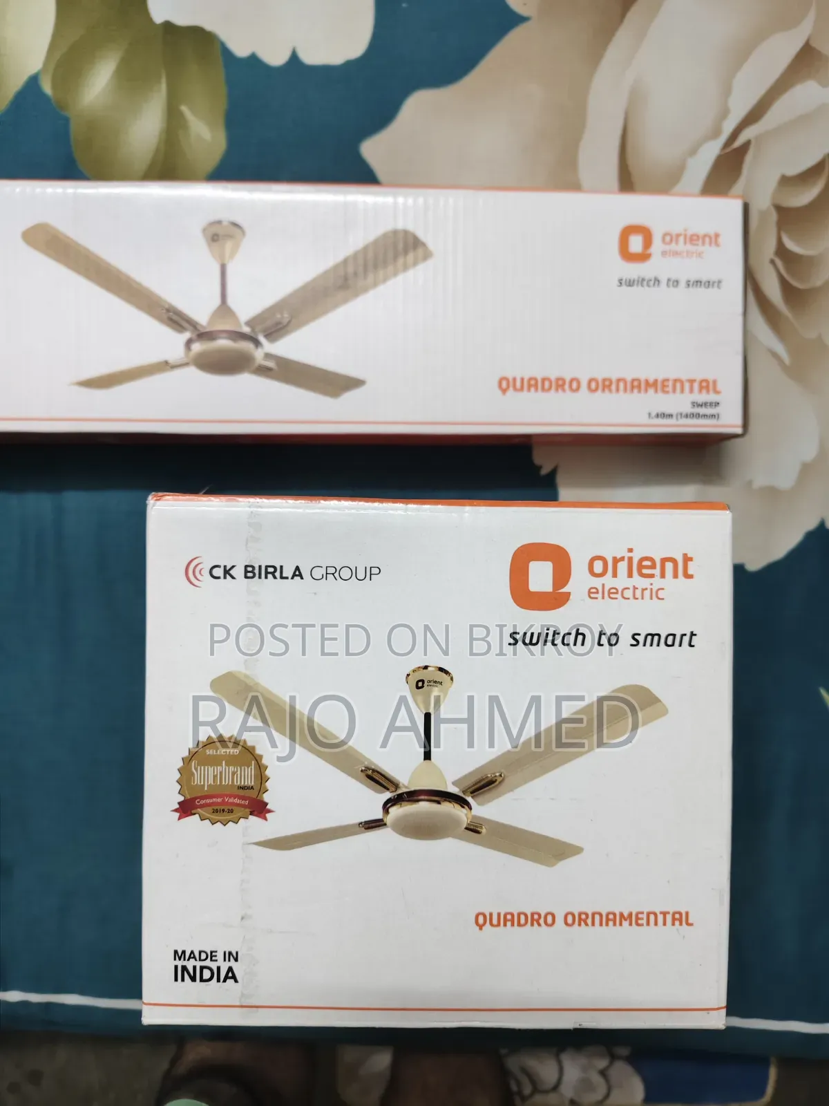 Indian 4-Blade Ceiling Fan 56"