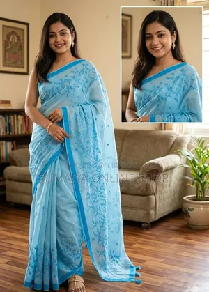 Embroidery Premium Half Silk Sharee