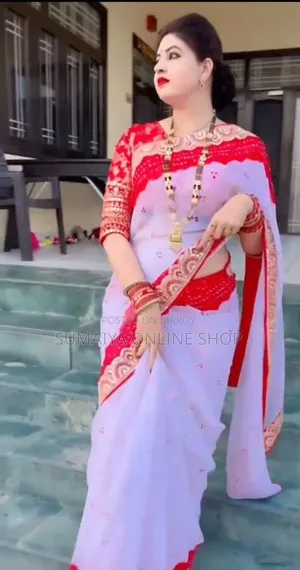 Makhon Georgette Sequence Work Saree