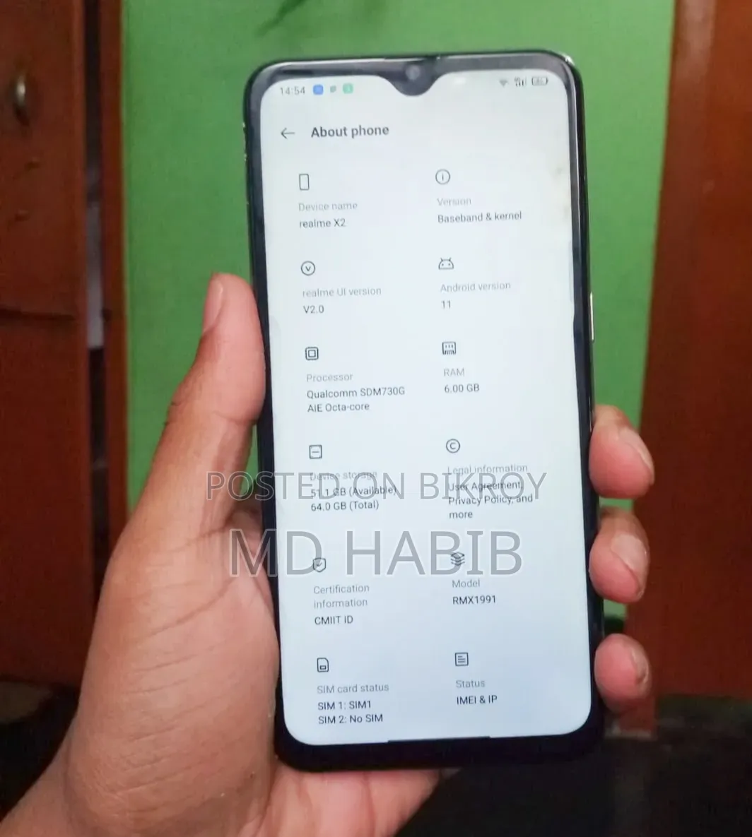 Realme X2 64 GB Blue