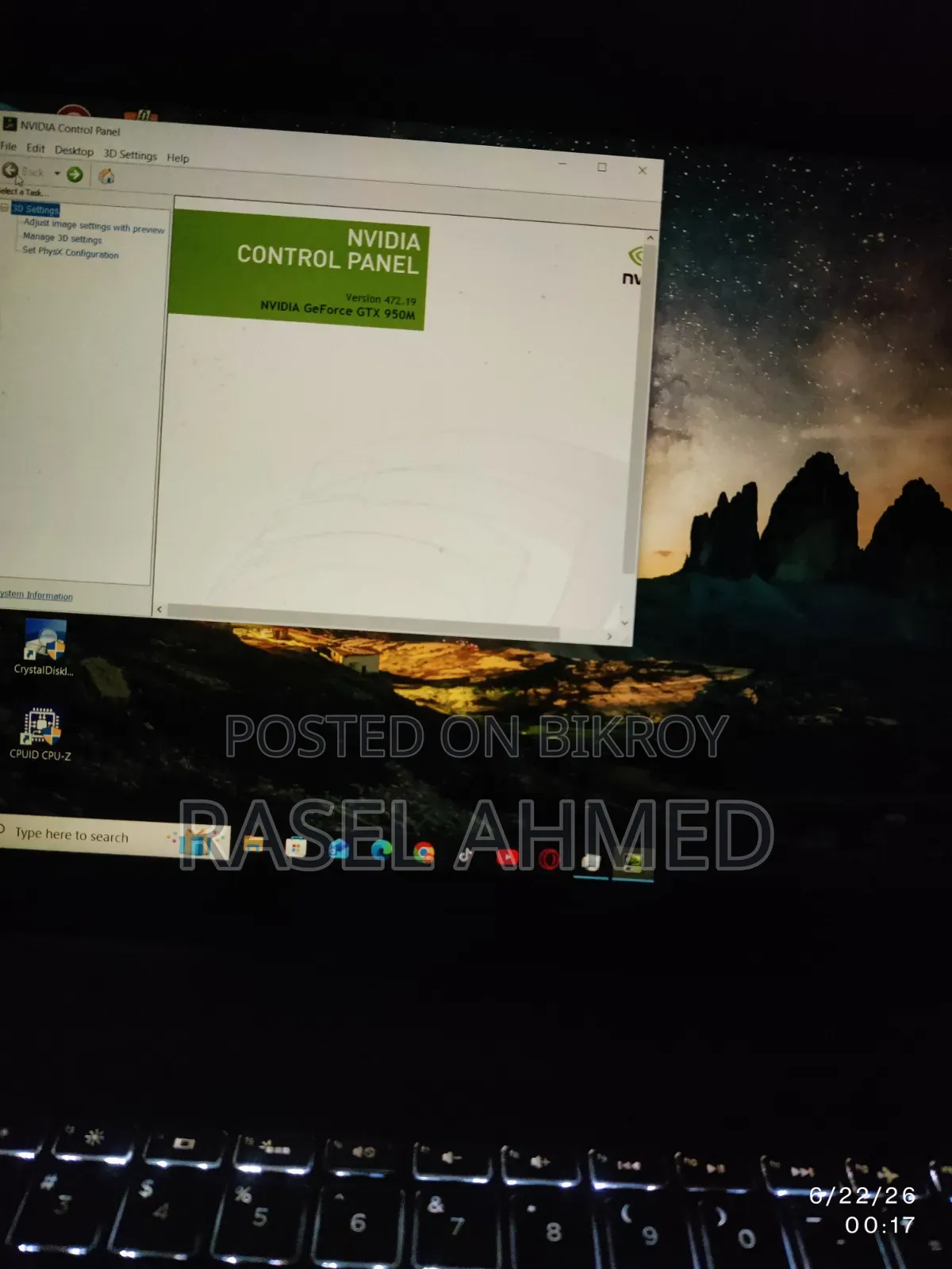 Laptop HP Envy 15 8GB Intel Core I7 HDD+SSD 640GB