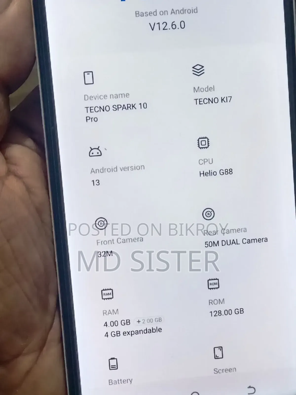Tecno Spark 10 Pro 128 GB White